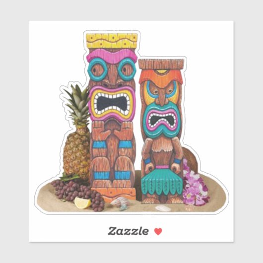 Tiki Totems Sticker (Blatt)
