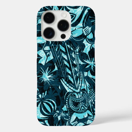 Tiki Trader Hawaiian Aquamarin Case-Mate iPhone Hülle (Rückseite)