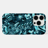Tiki Trader Hawaiian Aquamarin Case-Mate iPhone Hülle (Rückseite (Horizontal))