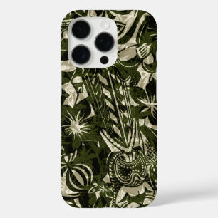 Tiki Trader Hawaiian Olive und Khaki iPhone 16 Pro Hülle