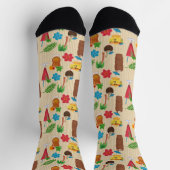 Tiki Tropical Cocktails Mit Monogramm Socken (Oben)