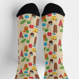 Tiki Tropical Cocktails Mit Monogramm Socken