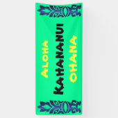 Tiki Tropical Hawaiian Aloha Ohana Family Wiederse Banner (Vertikal)