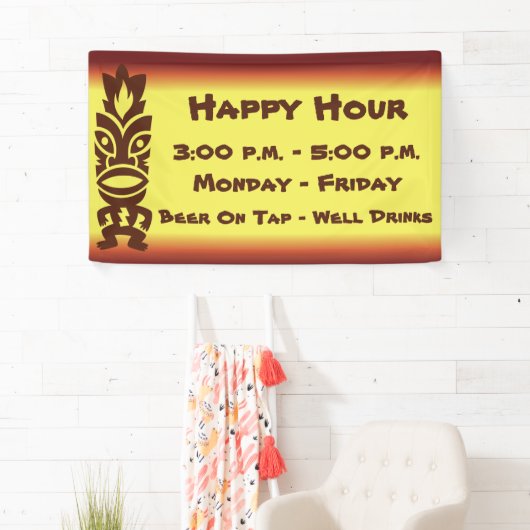Tiki tropisches hawaiisches Thema Banner (Insitu)