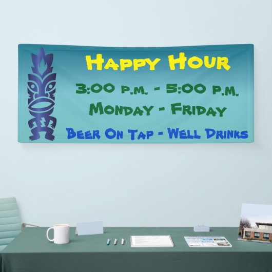 Tiki tropisches hawaiisches Thema Banner (Messe)
