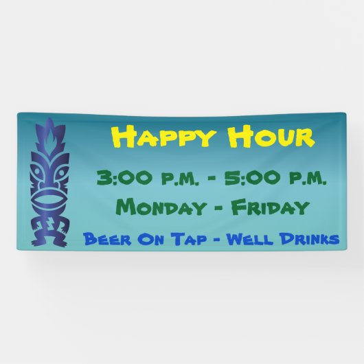 Tiki tropisches hawaiisches Thema Banner (Horizontal)