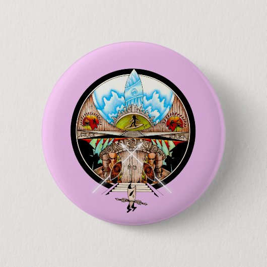 Tiki Village Button (Vorderseite)