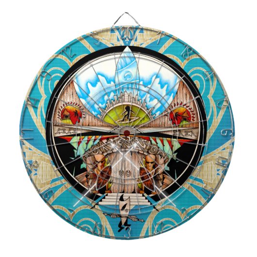 Tiki Village Dartscheibe (vorne)