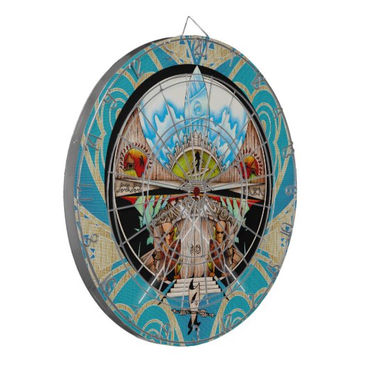 Tiki Village Dartscheibe (Vorderseite Links)