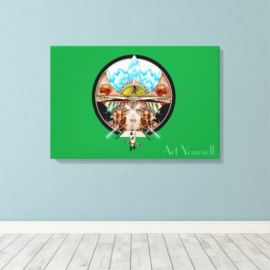 Tiki Village Leinwanddruck (Insitu (Holzboden))