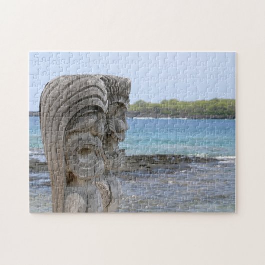 Tiki Wächter in Kona, Hawaii Puzzle (Horizontal)