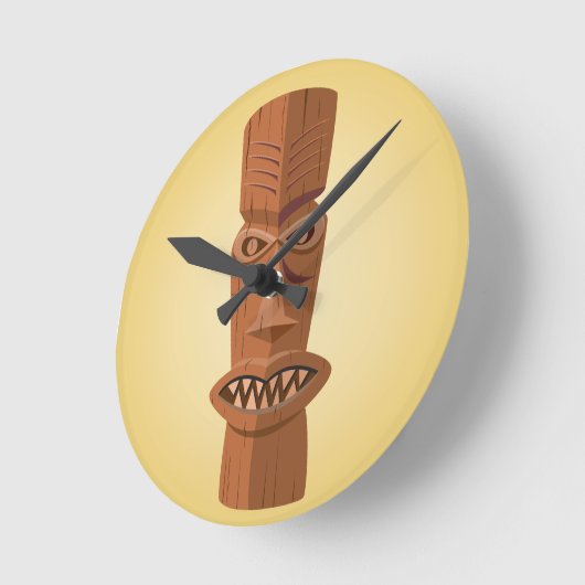 Tiki Wall Clock Runde Wanduhr (Winkel)