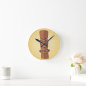 Tiki Wall Clock Runde Wanduhr (Zuhause)