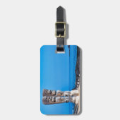 Tikis im Paradies Gepäckanhänger (Vorderseite vertikal)