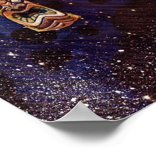 Tikis Over Earth Poster (Ecke)
