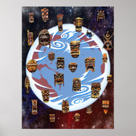 Tikis Over Earth Poster