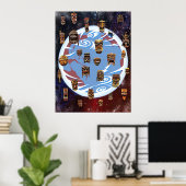 Tikis Over Earth Poster (Heimbüro)
