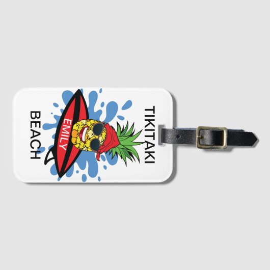 Tikitaki Beach Gepäckanhänger (Vorderseite (Horizontal))