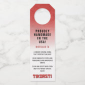 Tikorsti destilliert 7X Clean Crisp Handmade Vodka Flaschenanhänger (Vorderseite)