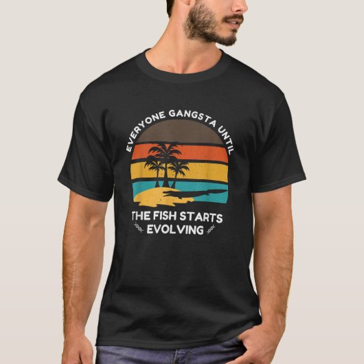 Tiktaalik-Meme-Fischvorfahr-Evolution T-Shirt (Vorderseite)