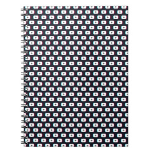 TikTok app-Taste. Muster-Design - Dunkle Version Notizblock