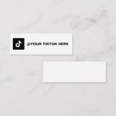 TikTok-Handle hinzufügen - Personalisierte Vorlage Mini Visitenkarte (Vorne/Hinten)