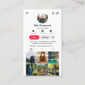 Tiktok-Profilfoto-Raster Folge mir QR-Code Visitenkarte (Vorderseite)