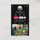 Tiktok-Profilfoto-Raster Folge mir QR-Code Visitenkarte (Vorderseite)