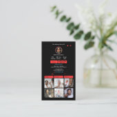 TikTok Red Social Media QR-Code Visitenkarte (Stehend Vorderseite)