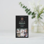 TikTok Sage Green Social Media QR-Code Visitenkarte (Stehend Vorderseite)