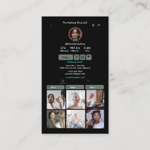 TikTok Sage Green Social Media QR-Code Visitenkarte