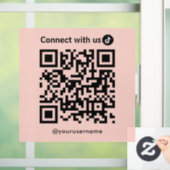 Tiktok Verbindung mit dem QR-Code von uns rosa Fensteraufkleber (Zuhause)