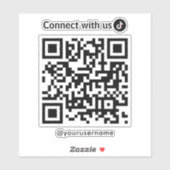 Tiktok Verbindung mit dem QR-Code von uns weiß Aufkleber (Blatt)