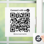 Tiktok Verbindung mit dem QR-Code von uns weiß Fensteraufkleber (Zuhause)