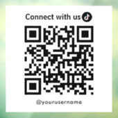 Tiktok Verbindung mit dem QR-Code von uns weiß Fensteraufkleber (Blatt 3)