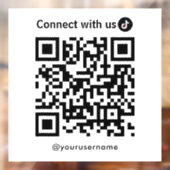 Tiktok Verbindung mit dem QR-Code von uns weiß Fensteraufkleber (Blatt 2)