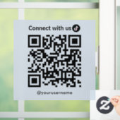 Tiktok-Verbindung mit der US QR Code Soft Navy Fensteraufkleber (Zuhause)