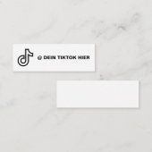 Tiktok Visitenkarte Selbst Gestalten Schwarz Weiß (Vorne/Hinten)