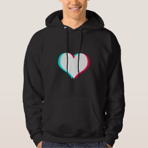 Tiktokherz Tik Tok Herzschwarz Hoodie