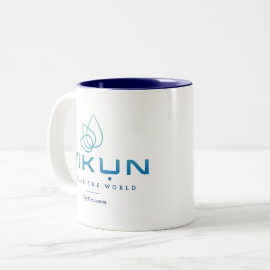 Tikun Logo-Tasse Zweifarbige Tasse (Vorderseite Links)