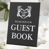 Til Death Black Gothic Wedding Sign Our Guest Book Sockelschild