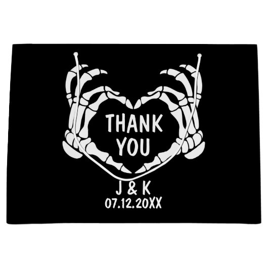 Til Death Black Wedding Vielen Dank Große Geschenktüte (Vorderseite)