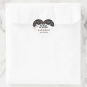 Til Death Blood Spritzer Halloween Heart Wedding H Herz-Aufkleber (Tasche)