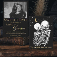 Til Death Cool Celestial Gothic Black Gold Wedding