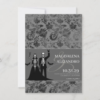 Til Death Dark Gray Floral Save The Date