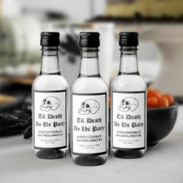 Til Death Do Uns Party Bachelorette Champagne Weinetikett