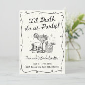 Til Death Do Uns Party Bachelorette Cocktail Einladung (Stehend Vorderseite)