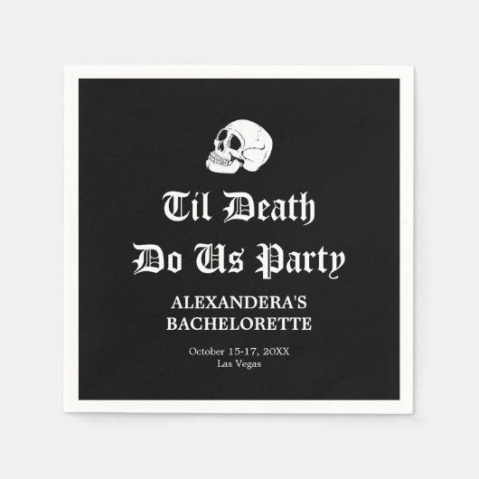 Til Death Do Uns Party Bachelorette Serviette (Vorderseite)