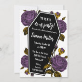 Til Death Do Uns Party, florale Bachelorette Party Einladung (Vorderseite)