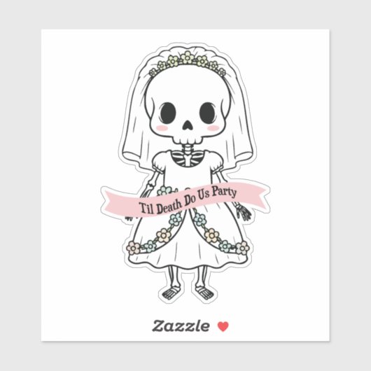 Til Death Do Uns Party Halloween Aufkleber (Blatt)